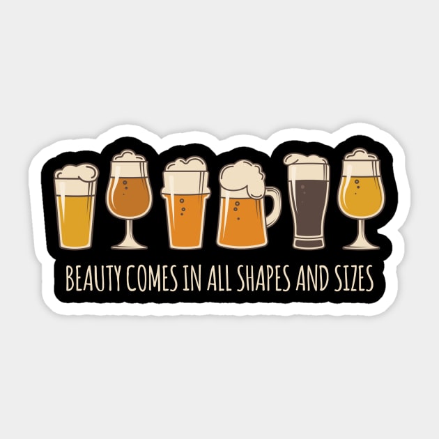 Beauty Comes in All Shapes and Sizes Sticker by Printadorable